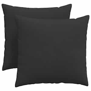Pohovkové polštáře 2 pcs Černá 45 x 45 cm textil - obrázek 2