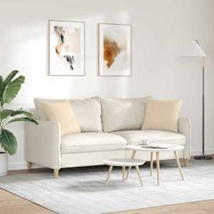 Pohovkové polštáře 2 pcs Krémová 45 x 45 cm textil - obrázek 4