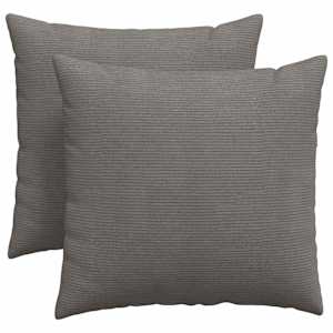 Pohovkové polštáře 2 pcs Světle šedá 45 x 45 cm Žebrovaná látka - obrázek 2