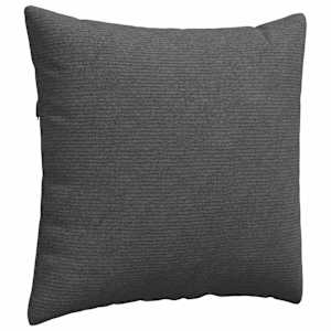 Pohovkové polštáře 2 pcs Tmavě šedá 45 x 45 cm Žebrovaná látka - obrázek 5