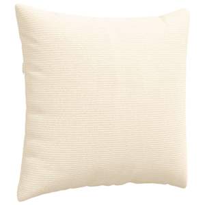 Pohovkové polštáře 2 pcs Krémová 45 x 45 cm Žebrovaná látka - obrázek 5