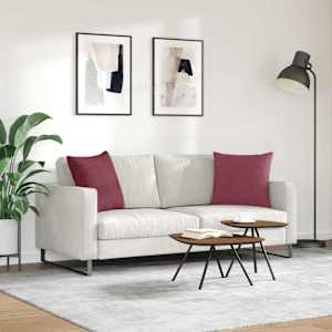 Pohovkové polštáře 2 pcs Víno Červené 50 x 50 cm textil - obrázek 4