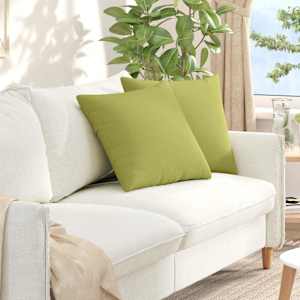 Blazine za kavč 2 pcs Svetlo zelena 50 x 50 cm blago