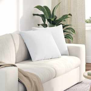 Pohovkové polštáře 2 pcs Bílá 50 x 50 cm textil - obrázek 1