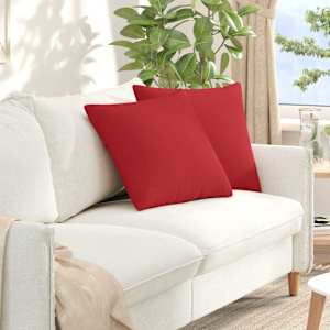 Pohovkové polštáře 2 pcs Červená 50 x 50 cm textil - obrázek 1