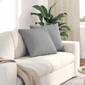 Pohovkové polštáře 2 pcs Oblačno šedá 50 x 50 cm textil - obrázek 1