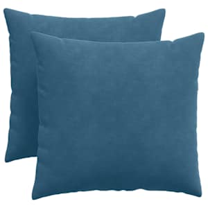 Pohovkové polštáře 2 pcs Modrá 50 x 50 cm Žebrovaná látka - obrázek 2