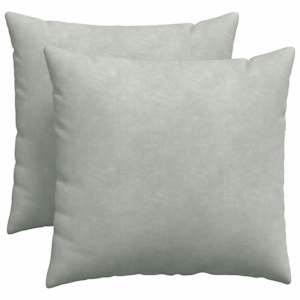 Pohovkové polštáře 2 pcs Světle šedá 50 x 50 cm Žebrovaná látka - obrázek 2