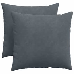 Pohovkové polštáře 2 pcs Tmavě šedá 50 x 50 cm Žebrovaná látka - obrázek 2