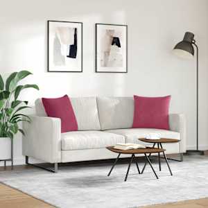Pohovkové polštáře 2 pcs Víno Červené 50 x 50 cm - obrázek 4