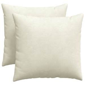 Pohovkové polštáře 2 pcs Krémová 50 x 50 cm Žebrovaná látka - obrázek 2