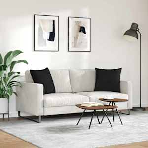 Pohovkové polštáře 2 pcs Černá 50 x 50 cm textil - obrázek 4