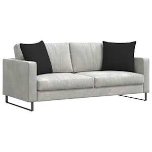 Pohovkové polštáře 2 pcs Černá 50 x 50 cm textil - obrázek 3