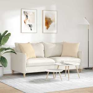 Pohovkové polštáře 2 pcs Krémová 50 x 50 cm textil - obrázek 4