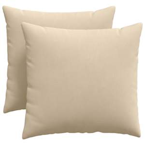 Pohovkové polštáře 2 pcs Krémová 50 x 50 cm textil - obrázek 2