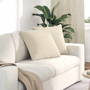 Pohovkové polštáře 2 pcs Béžová 50 x 50 cm textil - obrázek 1