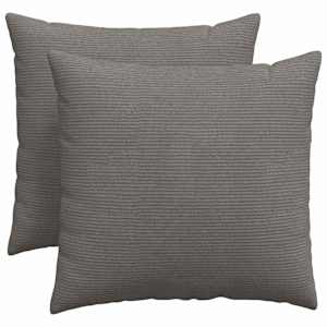 Pohovkové polštáře 2 pcs Světle šedá 50 x 50 cm Žebrovaná látka - obrázek 2