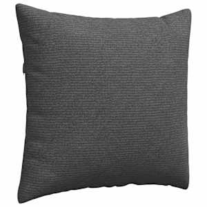 Pohovkové polštáře 2 pcs Tmavě šedá 50 x 50 cm Žebrovaná látka - obrázek 5