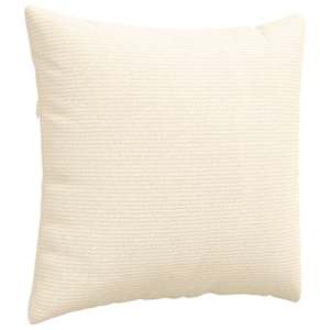 Pohovkové polštáře 2 pcs Krémová 50 x 50 cm Žebrovaná látka - obrázek 5