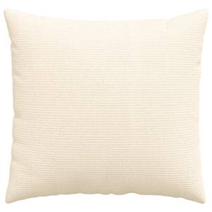 Pohovkové polštáře 2 pcs Krémová 50 x 50 cm Žebrovaná látka - obrázek 6
