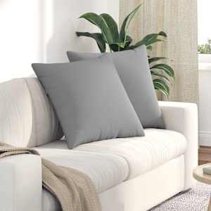 Pohovkové polštáře 2 pcs Oblačno šedá 60 x 60 cm textil - obrázek 1