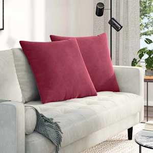 Pohovkové polštáře 2 pcs Víno Červené 60 x 60 cm - obrázek 1