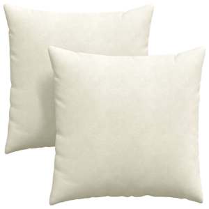 Pohovkové polštáře 2 pcs Krémová 60 x 60 cm Žebrovaná látka - obrázek 2