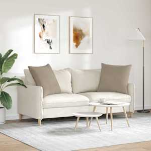 Pohovkové polštáře 2 pcs Taupe 60 x 60 cm textil - obrázek 4