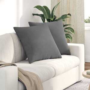Pohovkové polštáře 2 pcs Tmavě šedá 60 x 60 cm textil - obrázek 1