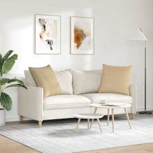 Pohovkové polštáře 2 pcs Šedozelená 60 x 60 cm Žebrovaná látka - obrázek 4