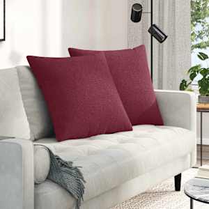 Pohovkové polštáře 2 pcs Víno Červené 80 x 80 cm textil - obrázek 1