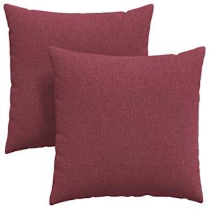Pohovkové polštáře 2 pcs Víno Červené 80 x 80 cm textil - obrázek 2
