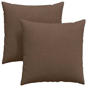 Pohovkové polštáře 2 pcs Hnědá 80 x 80 cm textil - obrázek 2