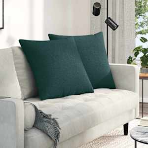 Pohovkové polštáře 2 pcs Tmavě zelená 80 x 80 cm textil - obrázek 1