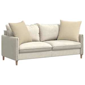 Pohovkové polštáře 2 pcs Krémová 80 x 80 cm textil - obrázek 3