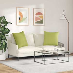 Pohovkové polštáře 2 pcs Světlá zelená 80 x 80 cm textil - obrázek 4