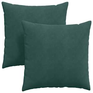 Pohovkové polštáře 2 pcs Tmavě zelená 80 x 80 cm - obrázek 2