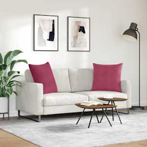 Pohovkové polštáře 2 pcs Víno Červené 80 x 80 cm - obrázek 4