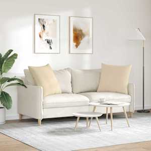 Pohovkové polštáře 2 pcs Krémová 80 x 80 cm textil - obrázek 4