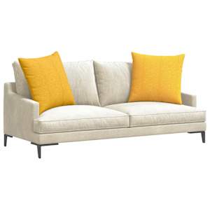 Pohovkové polštáře 2 pcs Světlá žlutá 80 x 80 cm - obrázek 3