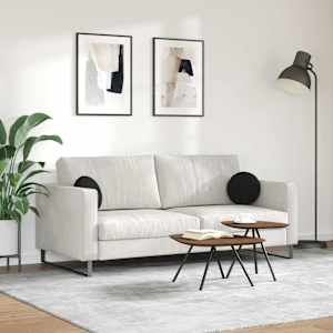 Polštáře na sedadla 2 pcs Černá Ø30 x 13 cm textil - obrázek 4
