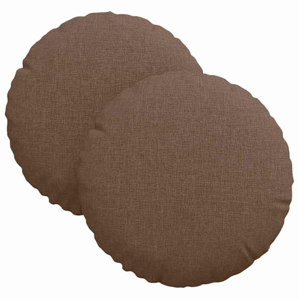 vidaXL Istumispatjad 2 tk kangas Pruun &Oslash;30 x 13 cm