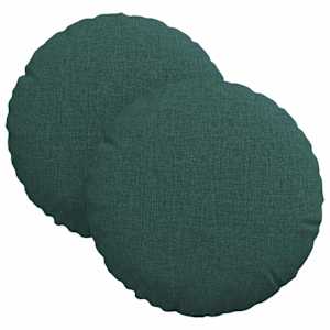 Polštáře na sedadla 2 pcs Tmavě zelená Ø30 x 13 cm textil - obrázek 2