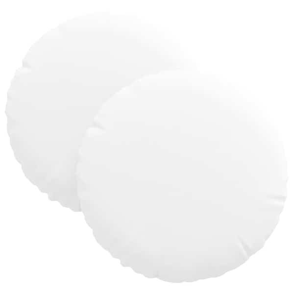 vidaXL Istumispatjad 2 tk kangas Valge &Oslash;30 x 13 cm