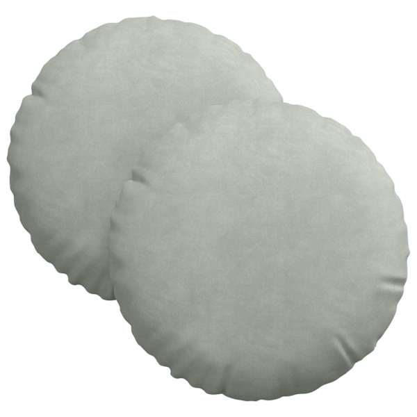 vidaXL Istumispatjad 2 tk Samet Helehall &Oslash;30 x 13 cm