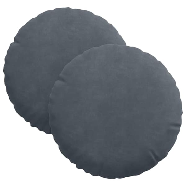 vidaXL Istumispatjad 2 tk Samet Tumehall &Oslash;30 x 13 cm