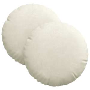 vidaXL Istumispatjad 2 tk Samet cream &Oslash;30 x 13 cm
