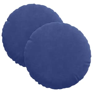 vidaXL Istumispatjad 2 tk Samet Politsei sinine &Oslash;30 x 13 cm