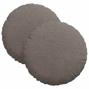 vidaXL Istumispatjad 2 tk Korter kangas Helehall &Oslash;30 x 13 cm