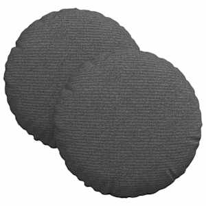vidaXL Istumispatjad 2 tk Korter kangas Tumehall &Oslash;30 x 13 cm